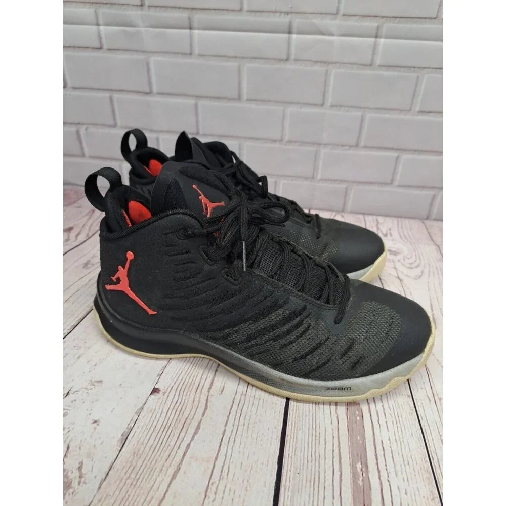 Air Jordan Mens Super Fly 5 Basketball Shoes Black Red 844677-004 2016‎ Men's 8